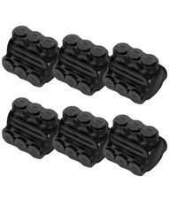 Pack of 6, 3 Port Insulated Multi-Tap Wire Connector 4-14 AWG Dual Entry, 600V.