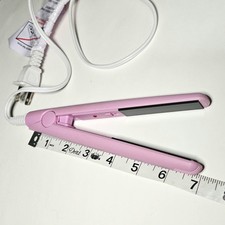 Vivitar Ceramic Flat Iron Mini Hair Straightener 7-inch Tested Works 1-min Heat