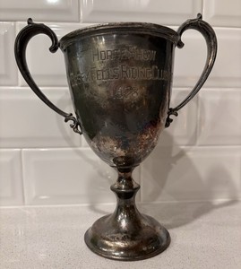 Loving Cup Trophy 1928 Horse Show Essex Fells Riding Club N Jersey 8”Equestrian