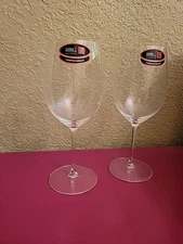 RIEDEL "Veritas" Cabernet/Merlot Set Of  2 Crystal Red Wine Glasses Made GERMANY