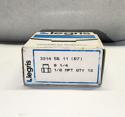 Legris 3014 56 11 Female Connector Fitting, 1/4'' Tube x 1/8'' NPTF box of 10