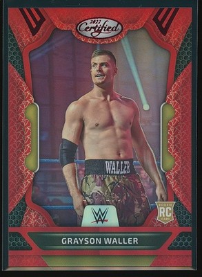 Grayson Waller 2022 Panini Chronicles WWE Certified Red #227 Rookie RC /199