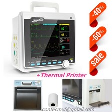 ICU Patient monitor Vital signs monitor ECG NIBP SPO2 RESP TEMP PR+Printer
