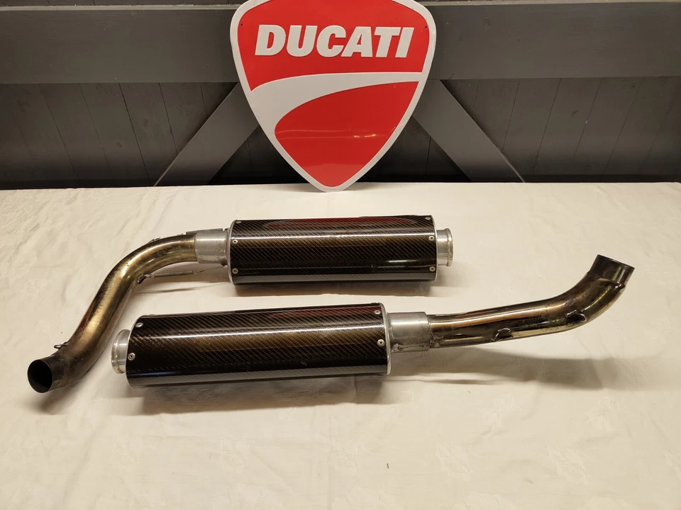 Ducati 916 748 996 998 Two Brothers Racing carbon cans. 45mm - Image 3 of 4