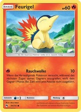 39/214 Feurigel NM Echo des Donners 2018 NON HOLO Pokémon Karte Deutsch