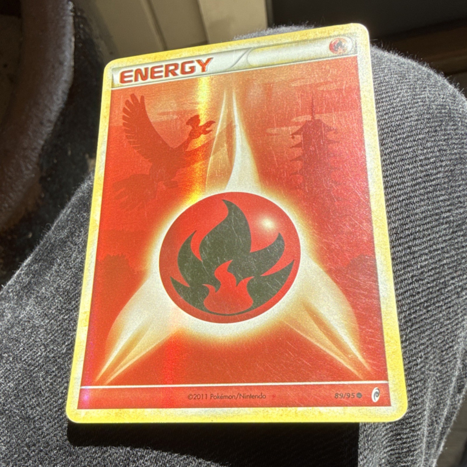 Pokémon Fire Energy Call of Legends Rare 89/95 Holo Basic Energy 2011