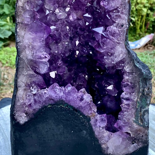 23.67LB Natural Amethyst Geode Quartz Crystal Cluster Cathedral Energy healing - Picture 14 of 19