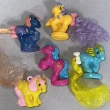80s My Little Pony Petite Ponies + Charm Lot 5 G1 Mini Figures Vintage MLP