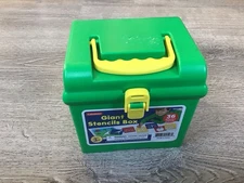 Lakeshore 36 Giant Stencils in Plastic Storage Box ~ Kids Crafts ~ Complete NEW