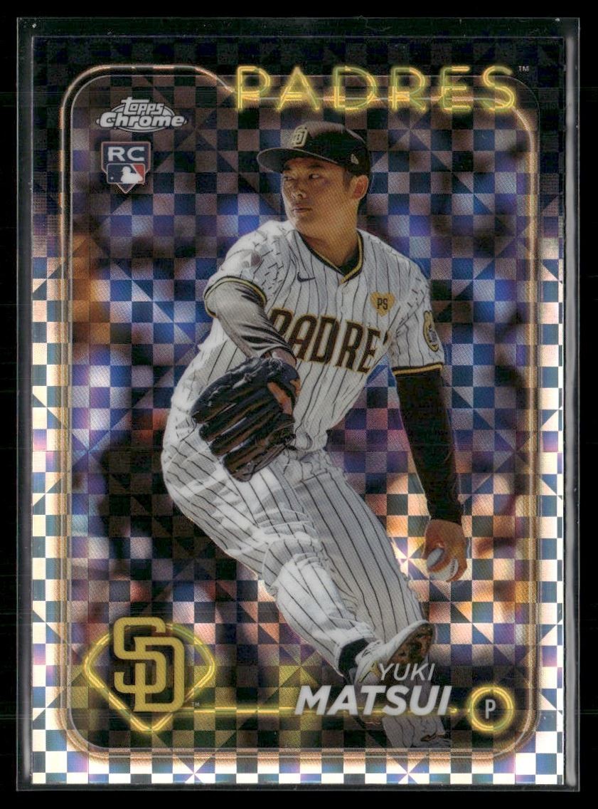 Yuki Matsui Rookie 2024 Topps Chrome X-Fractor San Diego Padres #116