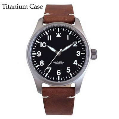 39mm Miyota 8215/PT5000/NH35 Auto Men Watch Titanium Case Titanium Hnads Diver