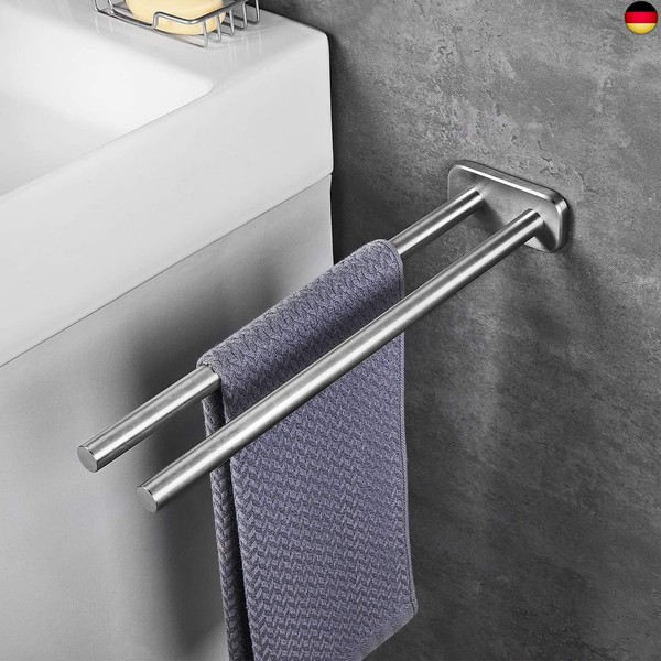 Handtuchhalter Edelstahl GebüRstet Bad Handtuchstange Zweiarmig Wandmontage-image
