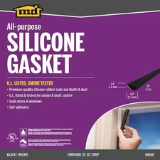 M-D Building Products 0.5 in. x 20 ft. Black Door and Window Gasket Seal Weather
