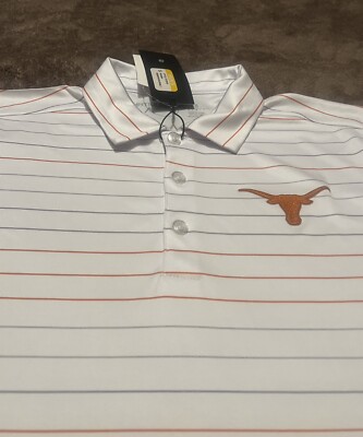 texas longhorns striped polo