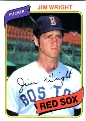 1980 Topps #524 Jim Wright Boston Red Sox NM