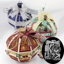Christmas Bauble Gift Box Metal Cutting Dies Stencils Embossing DIY Paper Crafts