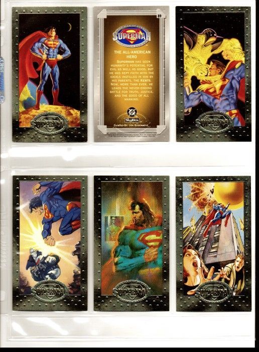 1994 SKYBOX SUPERMAN PLATINUM COMPLETE BASIC TRADING CARD