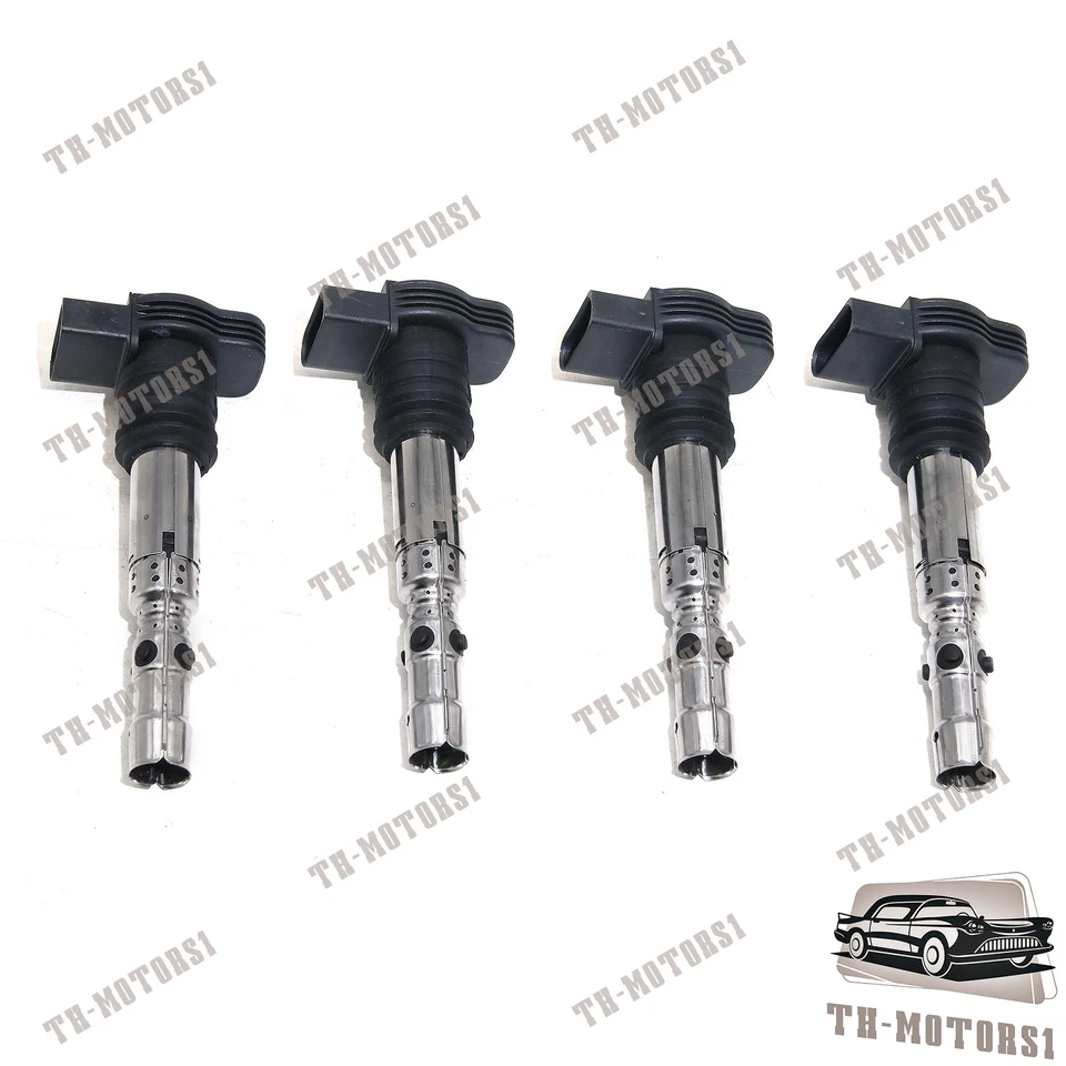 Комплект катушек зажигания 4 шт для VW Jetta Golf Passat Beetle AUDI A4 A6 TT 1,8 Т - Изображение 3 из 4