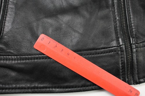 LEVI'S Jacket Women's XS Leather Asymmetrical Zip Notch Lightweight Black - Picture 18 of 24