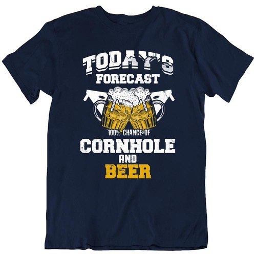 Maglietta Maglietta Birra Cornhole Previsione Alcol Bere Divertente Regalo Nuova - Foto 6 di 7