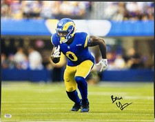BYRON YOUNG LA RAMS SIGNED 16X20 PHOTO PSA ITP CERT YELLOW