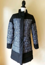 Fabletics Womens Coat Jacket Waco Puffer Black Confetti Print Lined Size Small