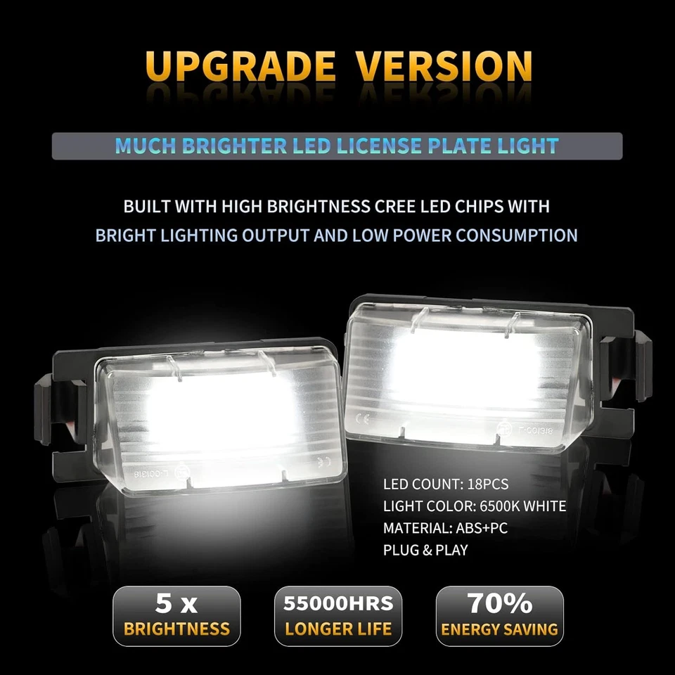 Luz de matrícula LED completa para Nissan 350Z 370Z GT-R Infiniti G35 G37 Q40 Q60 Foto 2 de 4