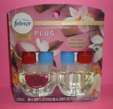 Febreze Plug SMOKED VANILLA BRUSHED MAHOGANY GOLDEN AMBER Scented Oil Refills