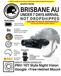 Z9157 4K UHD Lunettes de vision nocturne 600M 8X Zoom Binoculaire infrarouge PNV 10T NVG