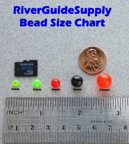 6 mm 200 Stück Runde RUBINROT Perlen USA Angeln Tackle Kostenloser Versand - Bild 4 von 4