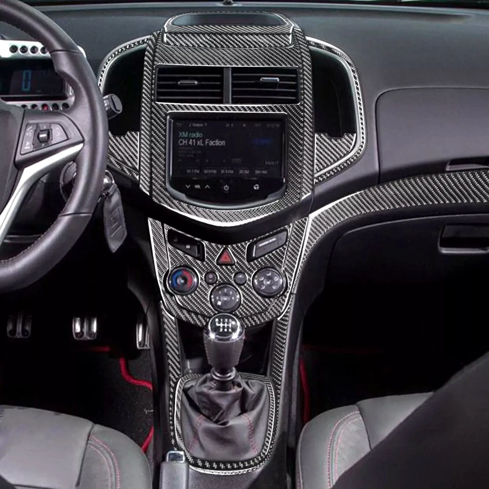 68Pcs Real Carbon Fiber Kits Full Interior Cover Trim For Chevrolet Sonic 12-16 — 第 2/4 张图片