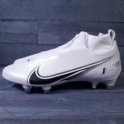 NIKE Vapor Edge Pro 360 Detachable Football Cleats Mens 12 White Black