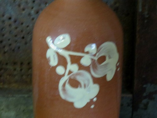 Greenfield Village Pottery Redware Flower Jug Primitive Folk Art Sarah Bailey - Picture 3 of 8