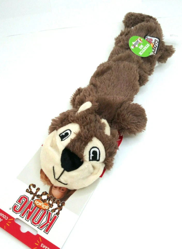 KONG Nudos Crunch Ardilla MEDIANO/GRANDE Chirriante Peluche Cuerda Interna Juguete para Perro Foto 4 de 4