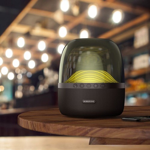 BOROFONE BP8 Glazed colorful luminous BT speaker - black - Foto 7 di 8