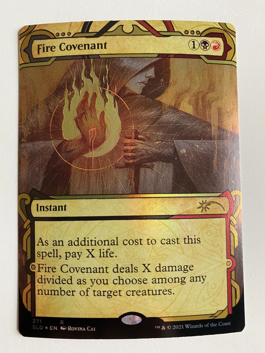 Fire Covenant *FOIL* SECRET LAIR Showcase: Strixhaven 2021 MT/NM MTG Comb Ship