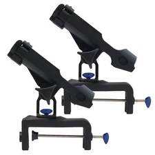 Fishing Boat Rods Holder with Large Clamp Opening 360 Degree Adjustable Fishi...