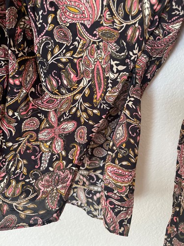 ISABEL MARANT ZEKIA Paisley Print Twist Front Top size 38 - Picture 6 of 8