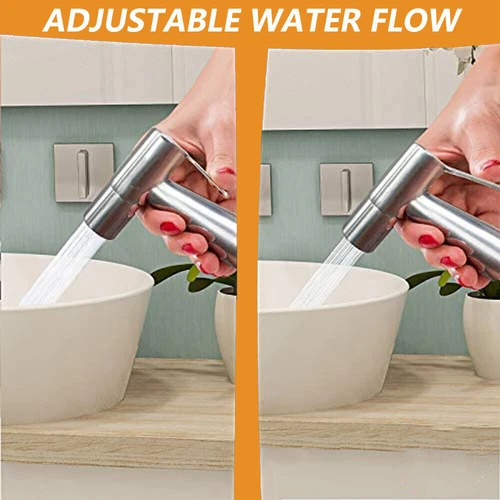 Toilet Shattaf Adapter Hose Bidet Spray Stainless Steel Handheld Shower Head US - Picture 7 of 12