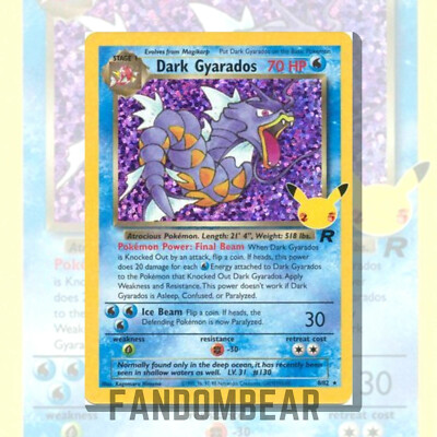 Dark Gyarados HOLO RARE card 25th anniv Celebrations Classic