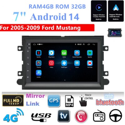 7'' For Android 14 Carplay Car Stereo Radio GPS For 2005-09 Ford Mustang