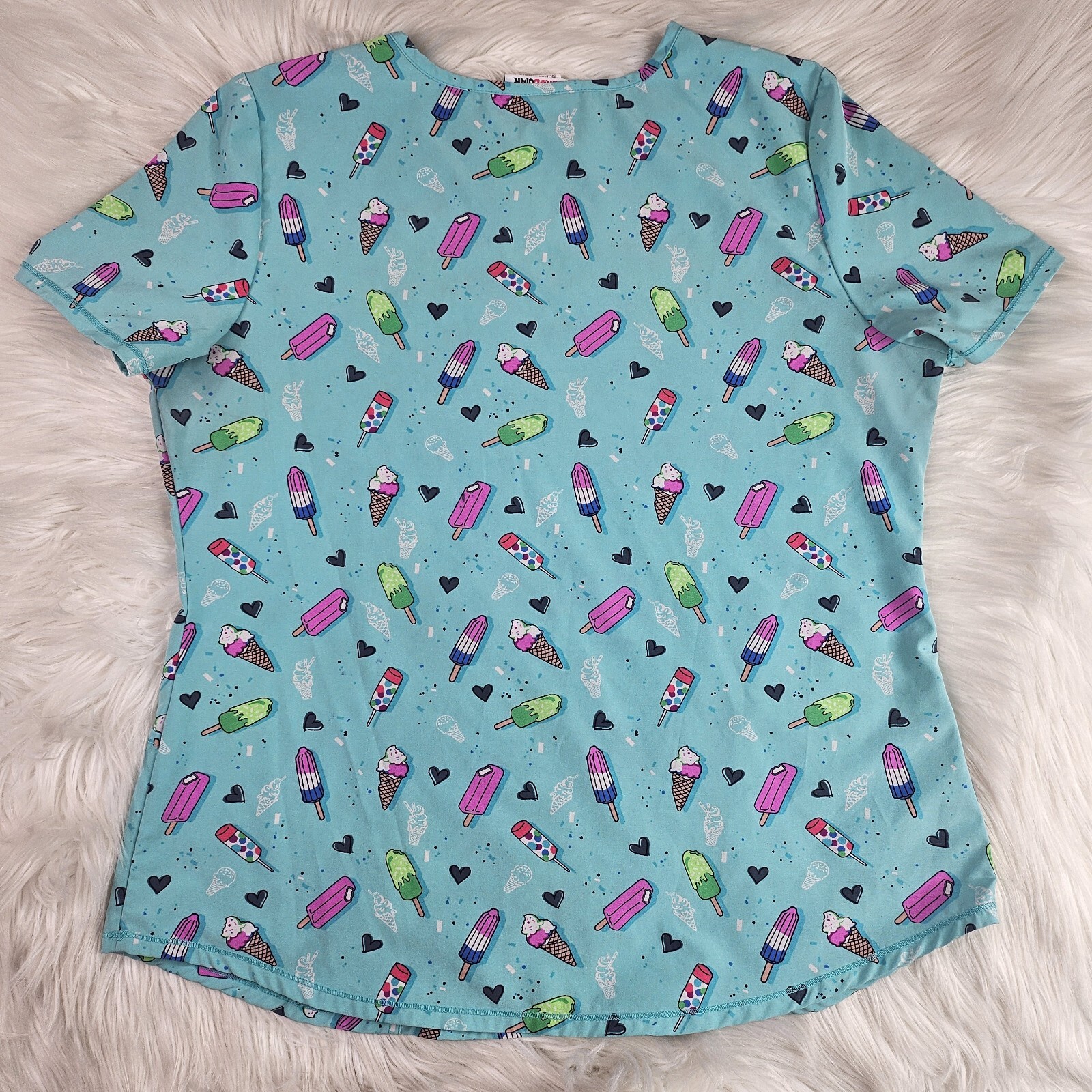 Scrubstar (M) Poly Spandex Multicolor Popsicle Ic… - image 2