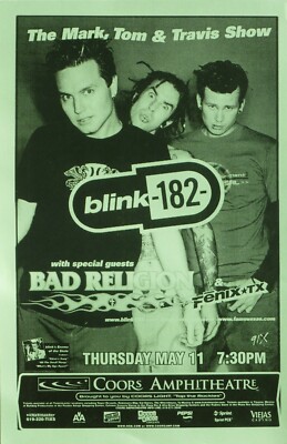 BLINK 182 / BAD RELIGION / FENIX TX 2000 SAN DIEGO CONCERT TOUR