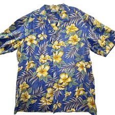 Royal Creations Made In Hawaii Men  s Size XL Tropical Hibiscus Hawaiian Shirt