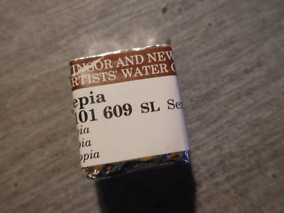 Winsor & Newton Artists' Water Colour Aquarellfarbe Sepia 609 1/2 Näpfchen NEU