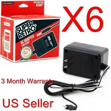 6 LOT AC Power Supply Adapter Plug Cord for the Atari 2600 System Console New