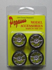 Diamante's Rims Tires Pegasus 1:24 1:25 Model Car Part 1254
