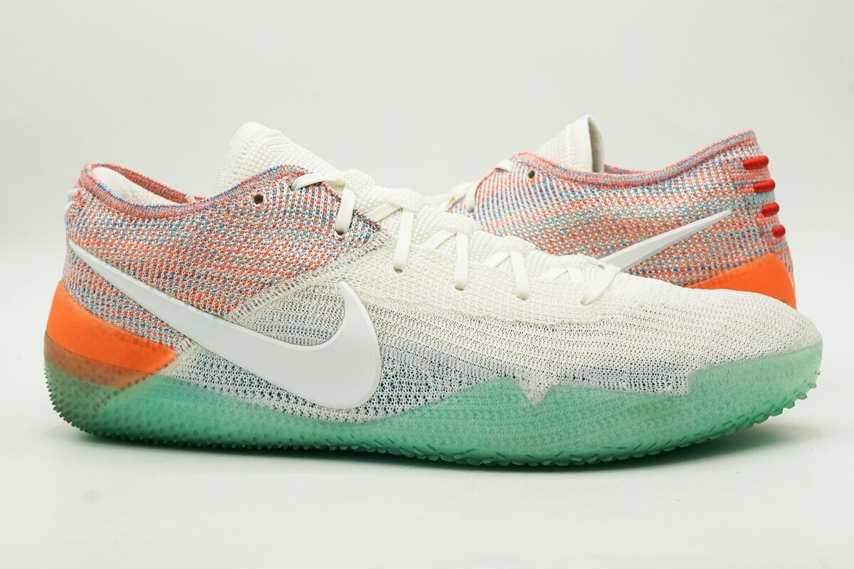NIKE KOBE AD NXT 360 USED SIZE 15 WHITE TEAL ORANGE MULTI NIKE KOBE AD NXT 360 USED SIZE 15 WHITE TEAL ORANGE MULTI