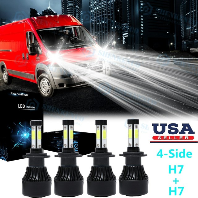 For Ram ProMaster 1500 2500 3500 20142018 4x H7 Combo Headlight LED