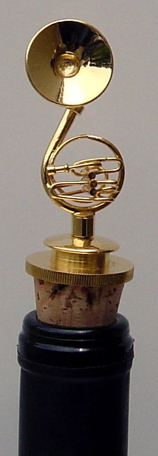 Sousaphone Tuba handmade brass w/gold plated miniature 3.25" Bottle stopper - Image 1 of 1